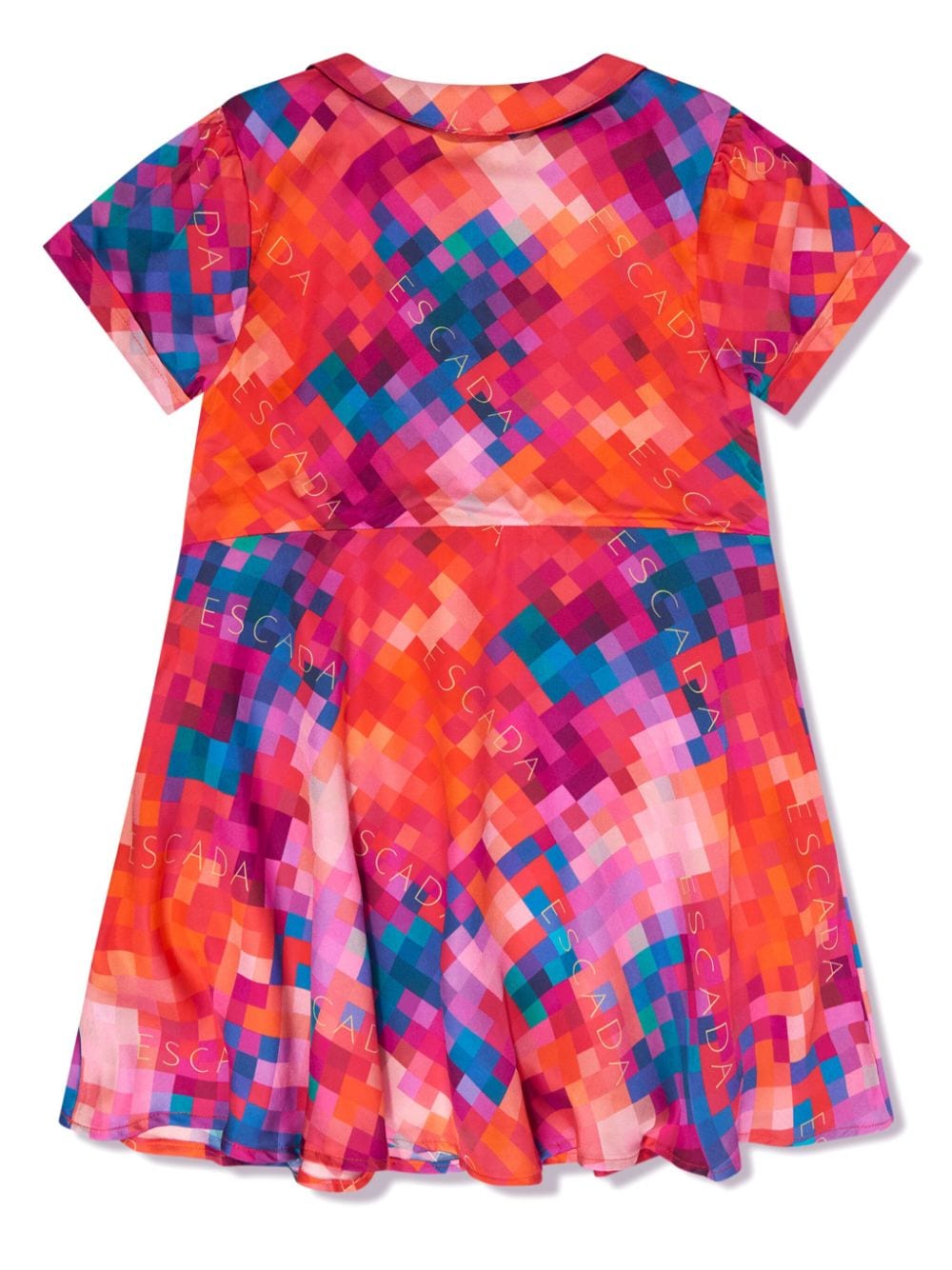 Escada Kids abstract-pattern dress - Rood