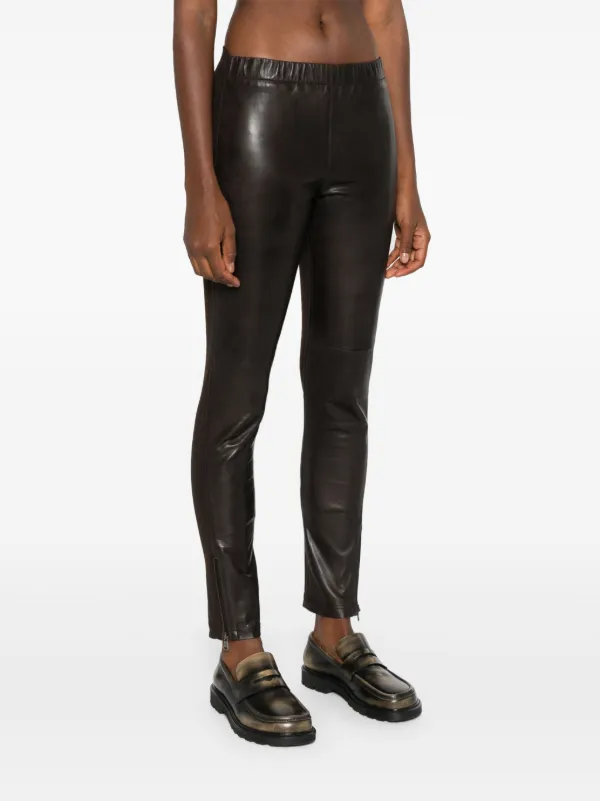 スパッツ・レギンス PAROSH Women Leggings D230609MACIOCK24W086 Brown P.A.R.O.S.H. レザー レギンス | ブラウン | FARFETCH JP