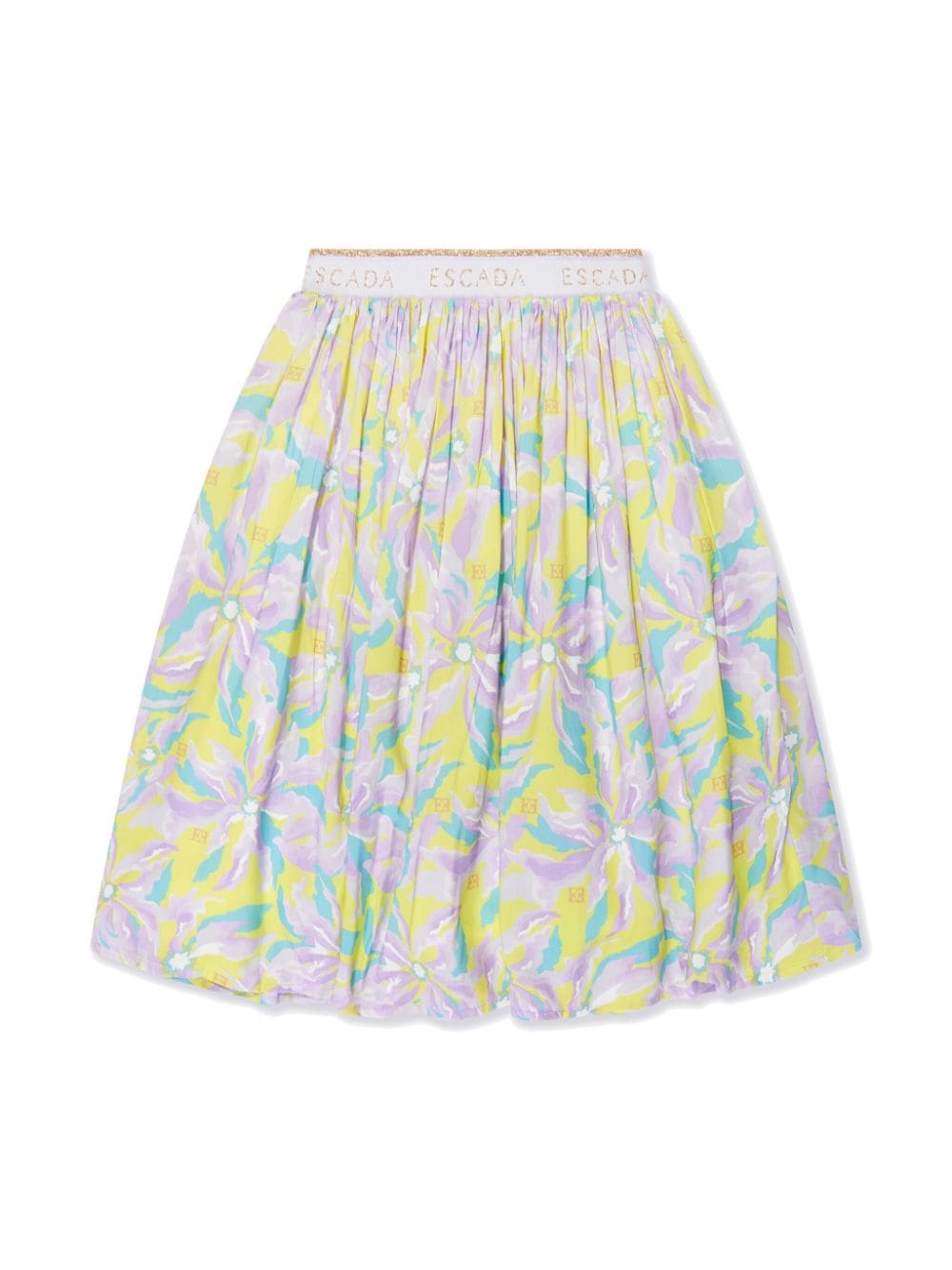 Escada Kids floral-print skirt - Viola