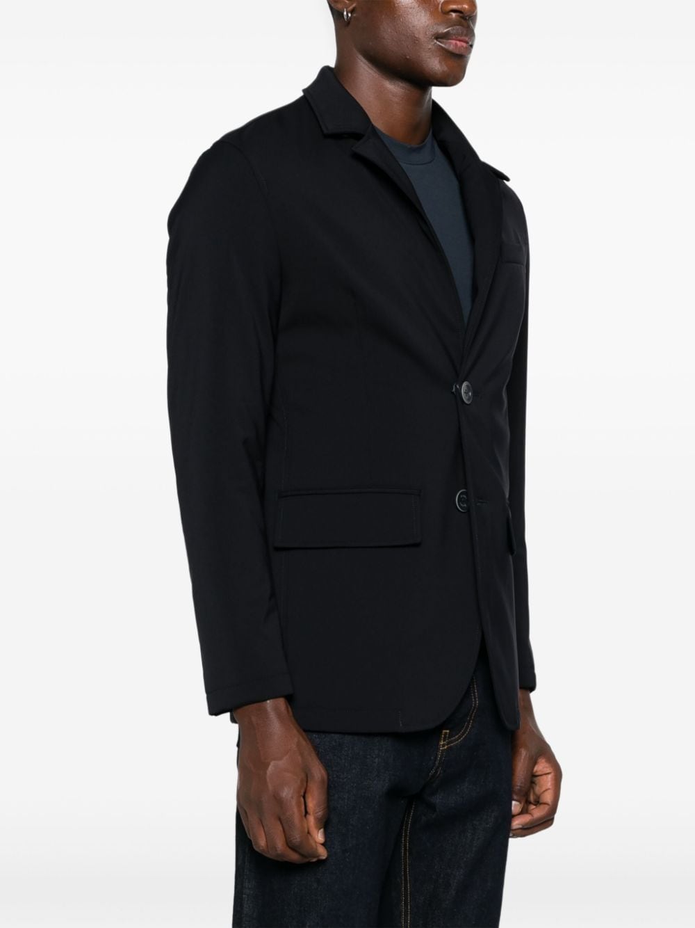 Herno Blazer met enkele rij knopen Blauw