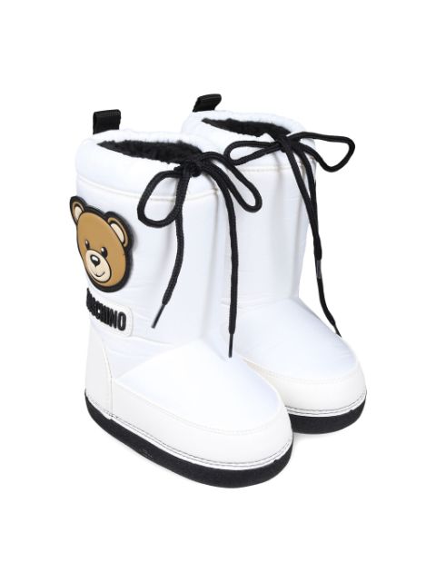 Moschino Kids Teddy Bear-appliqué snow boots