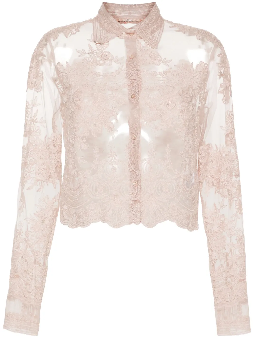 Ermanno Scervino Kanten shirt Roze