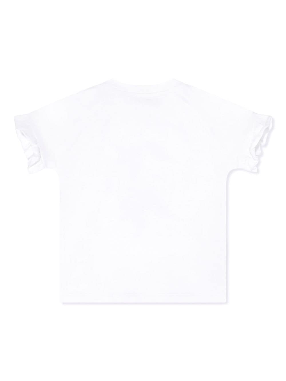 Escada Kids logo-embroidered T-shirt - Wit