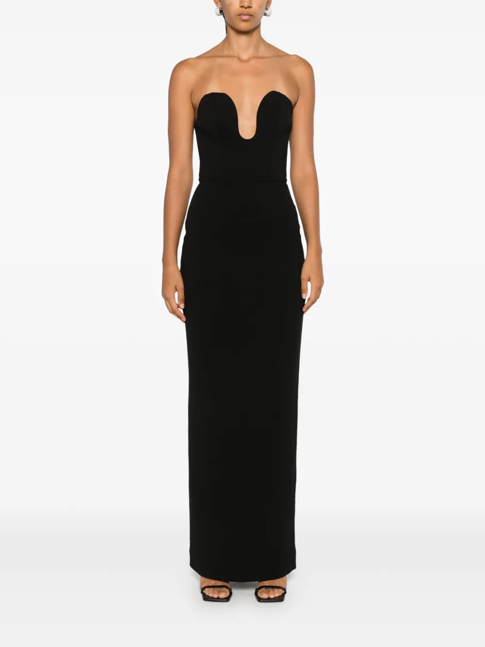 SOLACE LONDON ソレイスロンドン ワンピース Karina 974005 Solace London Karina Maxi Dress | Black | FARFETCH