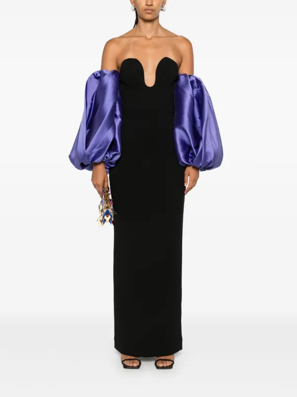 【大人気!】SOLACE LONDON ☆カリーナマキシドレスブラック Solace London Karina Maxi Dress | Black | FARFETCH