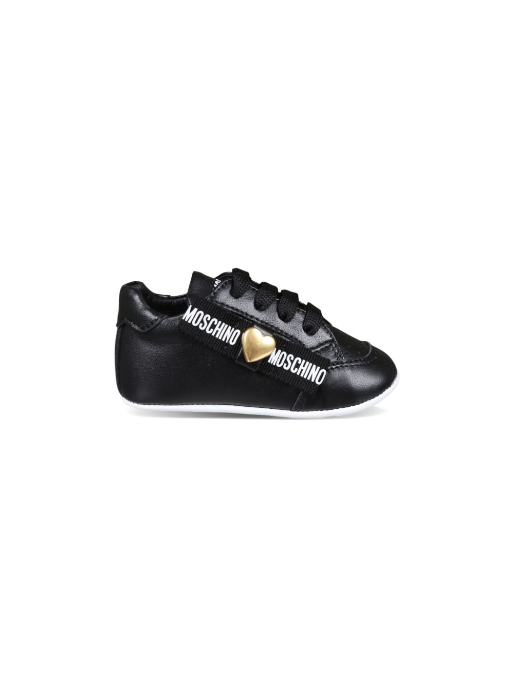 Moschino Kids logo-tape sneakers - Zwart