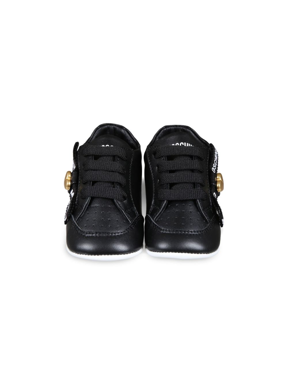 Moschino Kids logo-tape sneakers Black