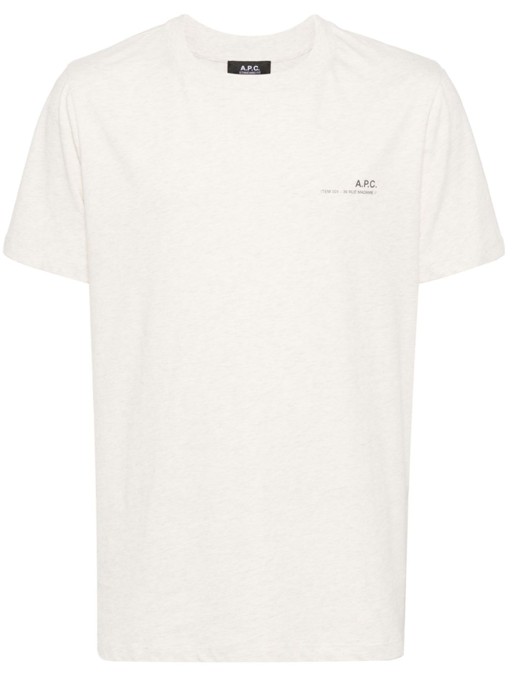 A.P.C. embroidered logo T-shirt - Neutrals