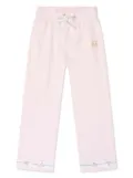 Escada Kids logo-embroidered track pants - Pink