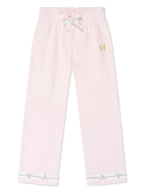 Escada Kids pants con logo bordado