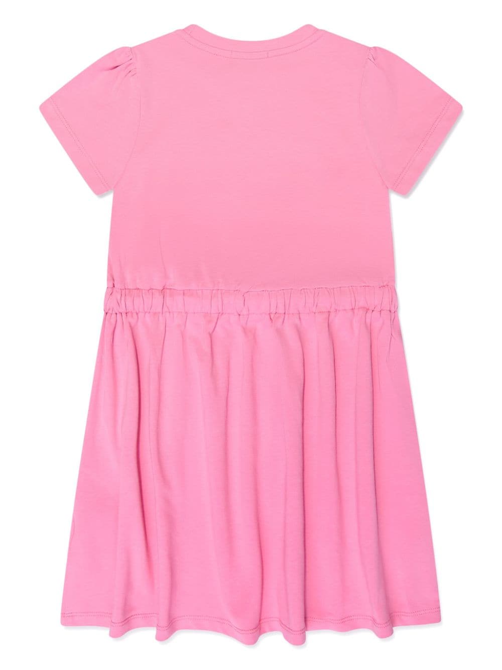 Escada Kids embroidered-logo drawstring dress - Roze