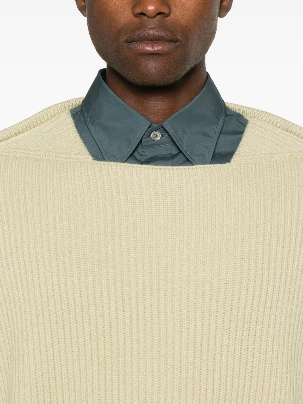 Jil Sander Geribbelde sweater Groen