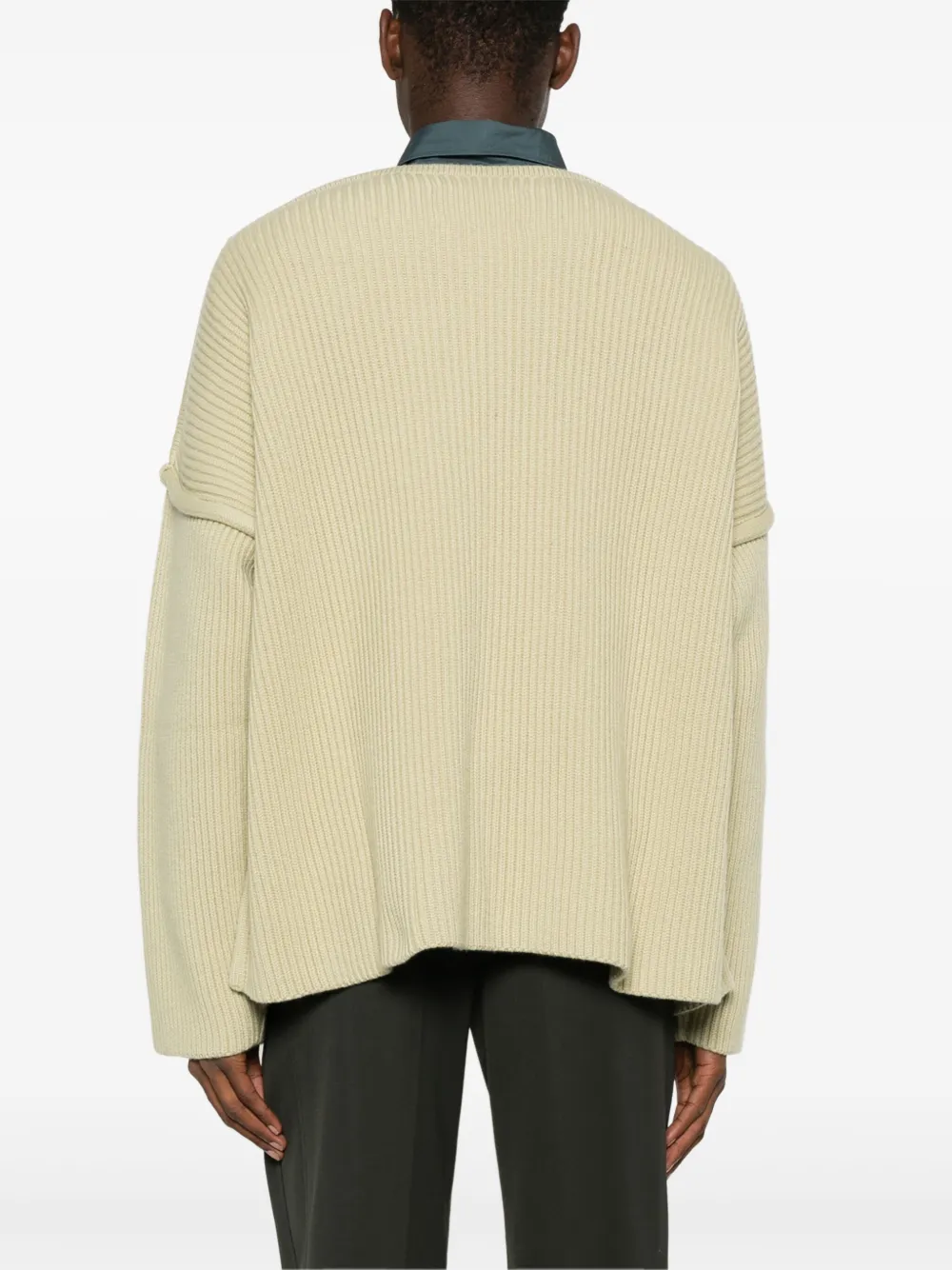 Jil Sander Geribbelde sweater Groen