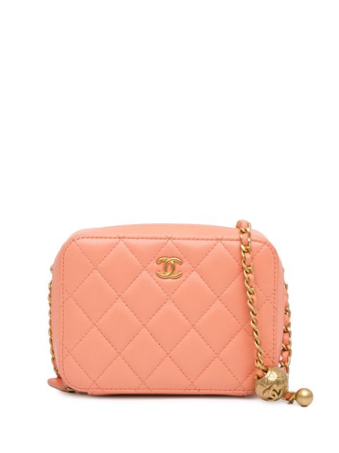 CHANEL 2021-2023 CC Quilted Lambskin Pearl Crush Camera crossbody bag Women