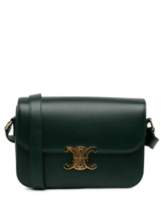 Celine Pre Owned 2019 Triomphe Crossbody Bag Green FARFETCH ZA