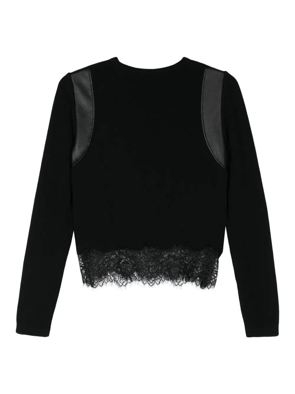 Alberta Ferretti Maglione Con Rifinitura In Pizzo Nero FARFETCH IT