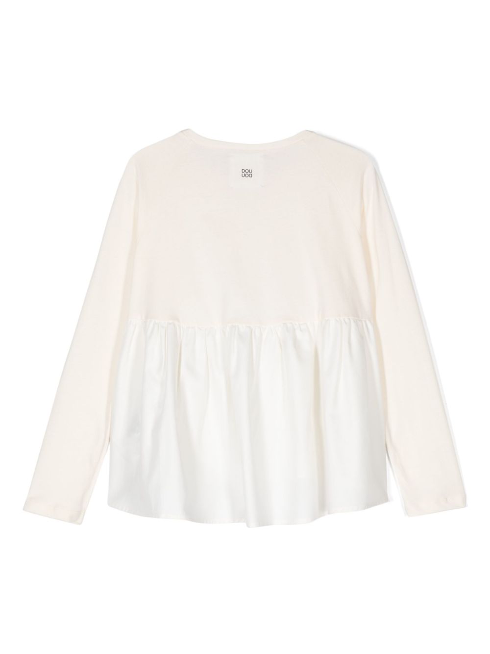 Douuod Kids pleat-detail T-shirt - White