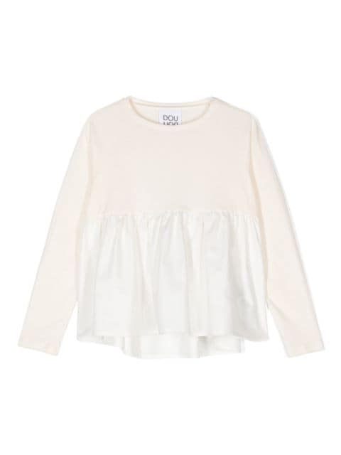 Douuod Kids pleat-detail T-shirt 