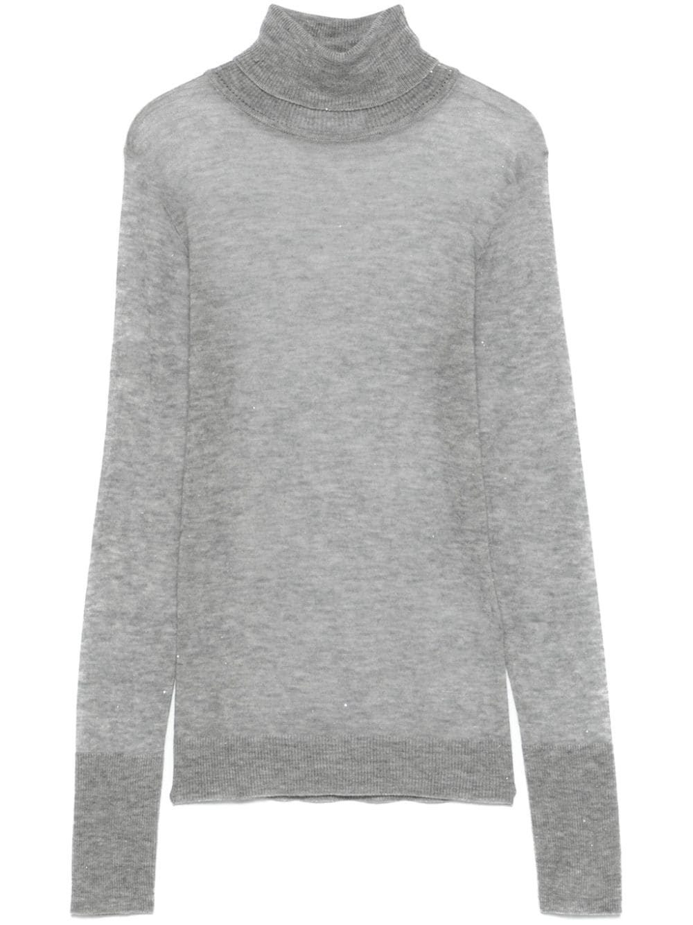 Shop Ermanno Firenze Sequin-embellished Sweater In Grey