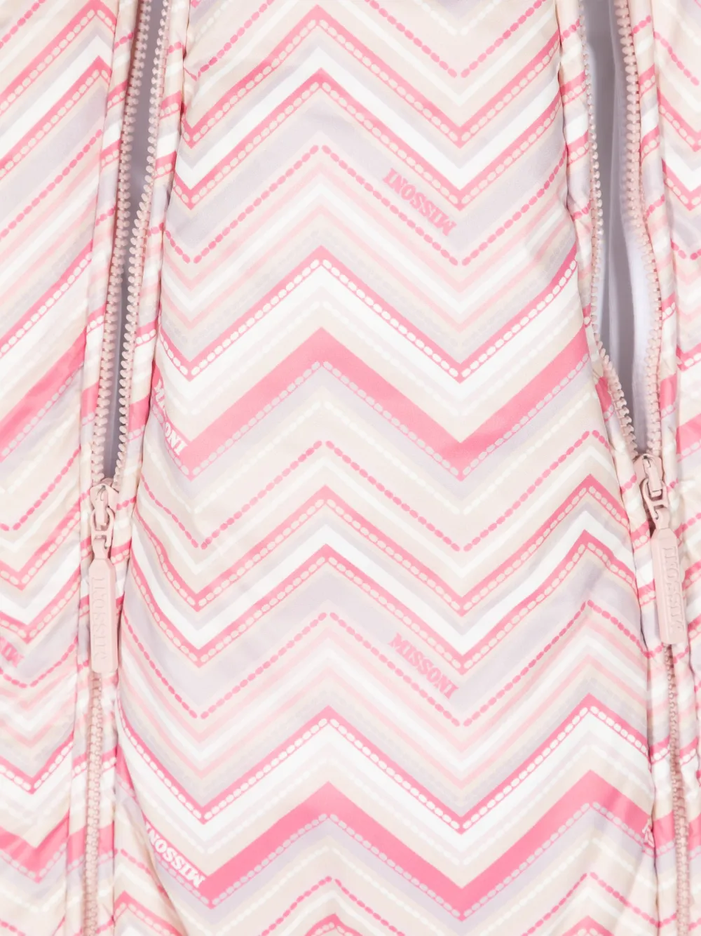 Missoni Kids Sneeuwpak met chevron streep Roze