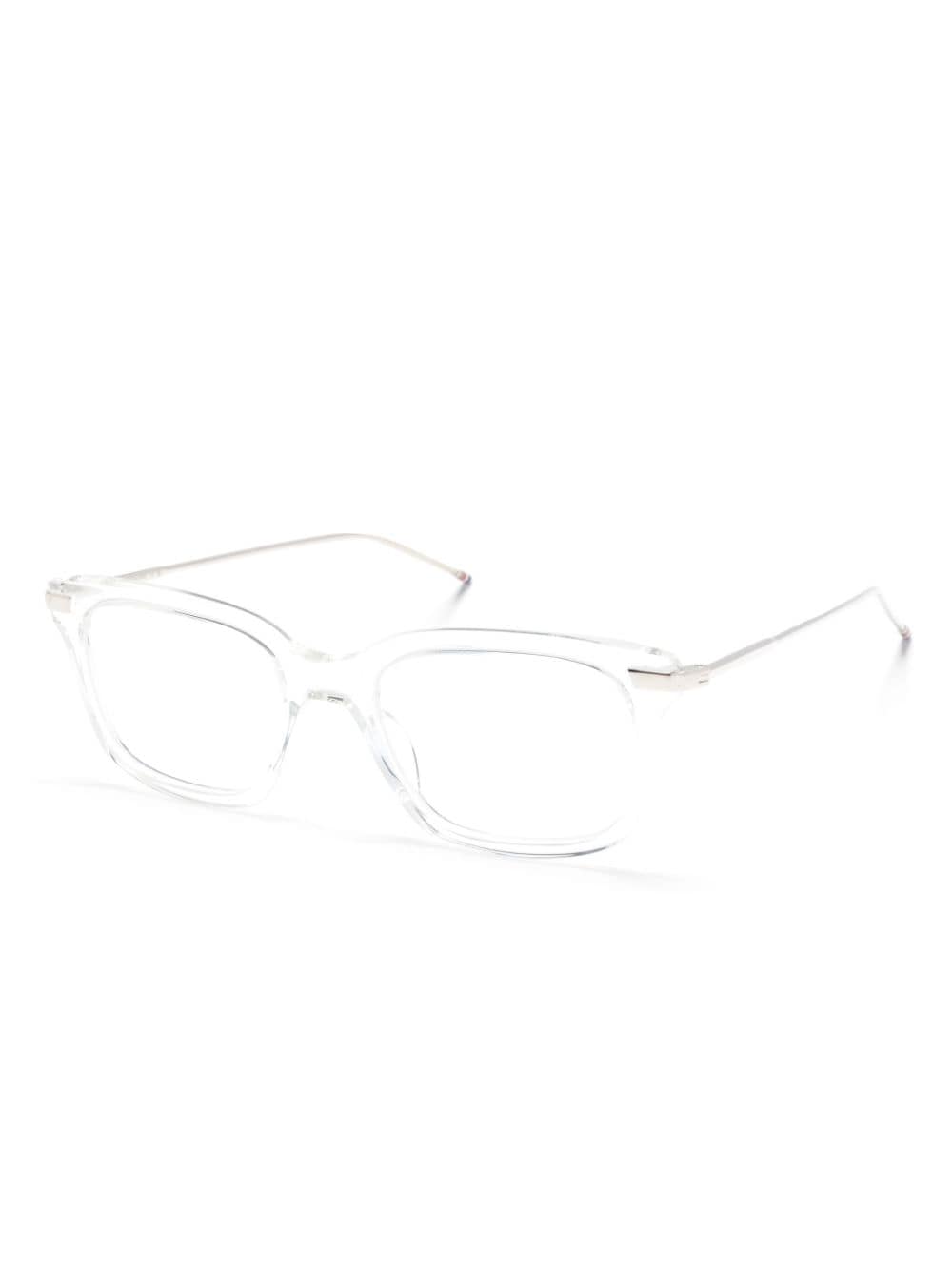 Thom Browne Eyewear Bril met rechthoekig montuur - Wit