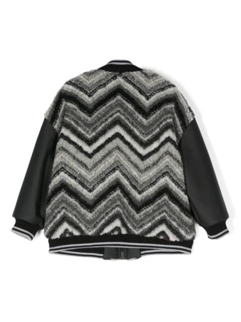 chevron bomber jacket