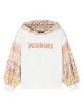 Missoni Kids zigzag-print hoodie - White