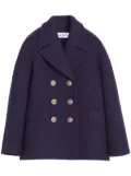 Lanvin double-breasted wool peacoat - Blue
