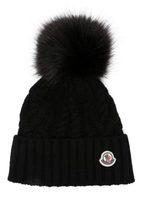 Moncler gorro con detalle de pompón