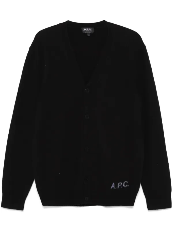 A.P.C. ブラックカーディガン A.P.C. Kenny カーディガン | ブラック | FARFETCH JP