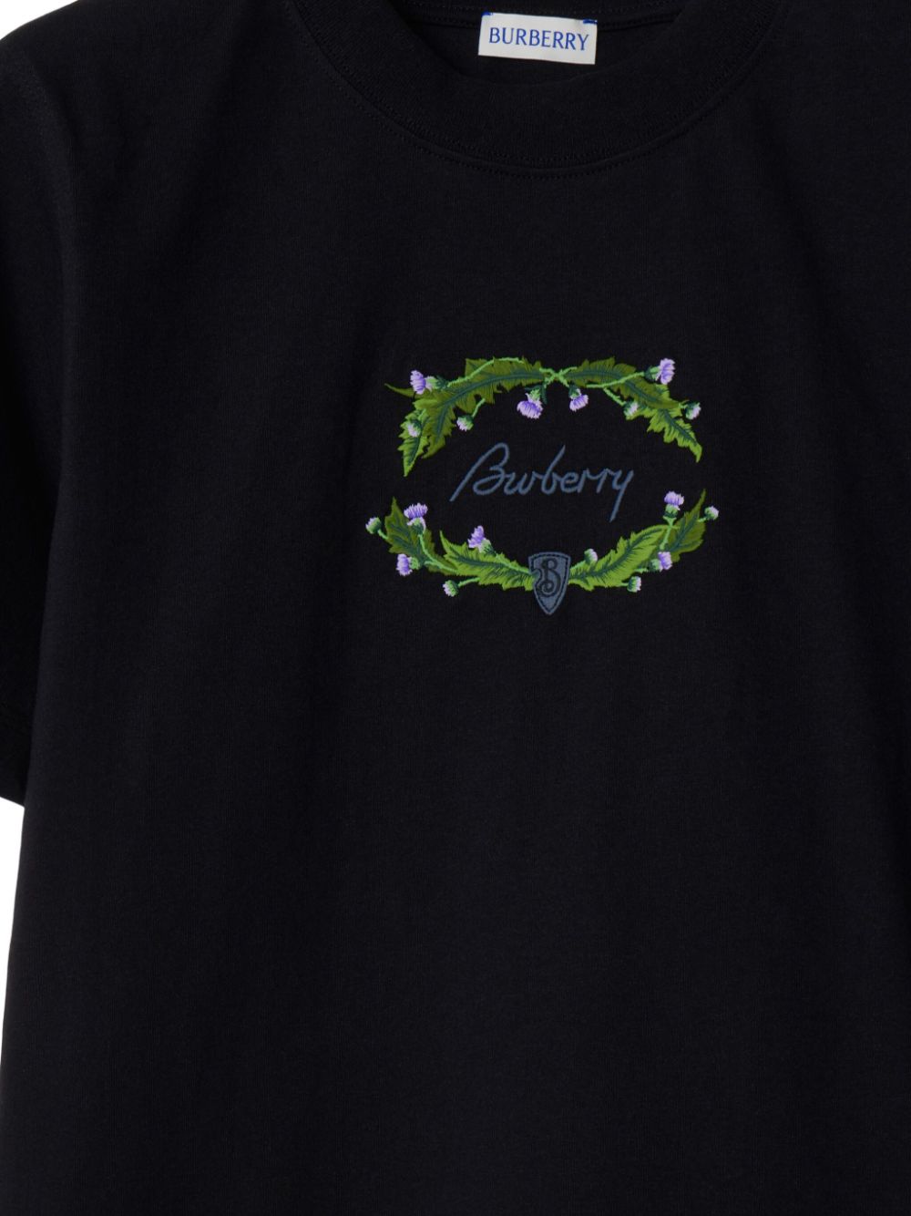 Affordable Burberry logo-embroidered cotton T-shirt Women