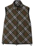 Burberry checked padded gilet - Green