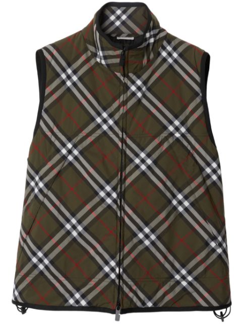 Burberry checked padded gilet Men