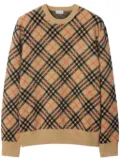 Burberry Check cashmere jumper - Neutrals