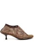 Christopher Esber Minette crystal micro heel pumps - Gold