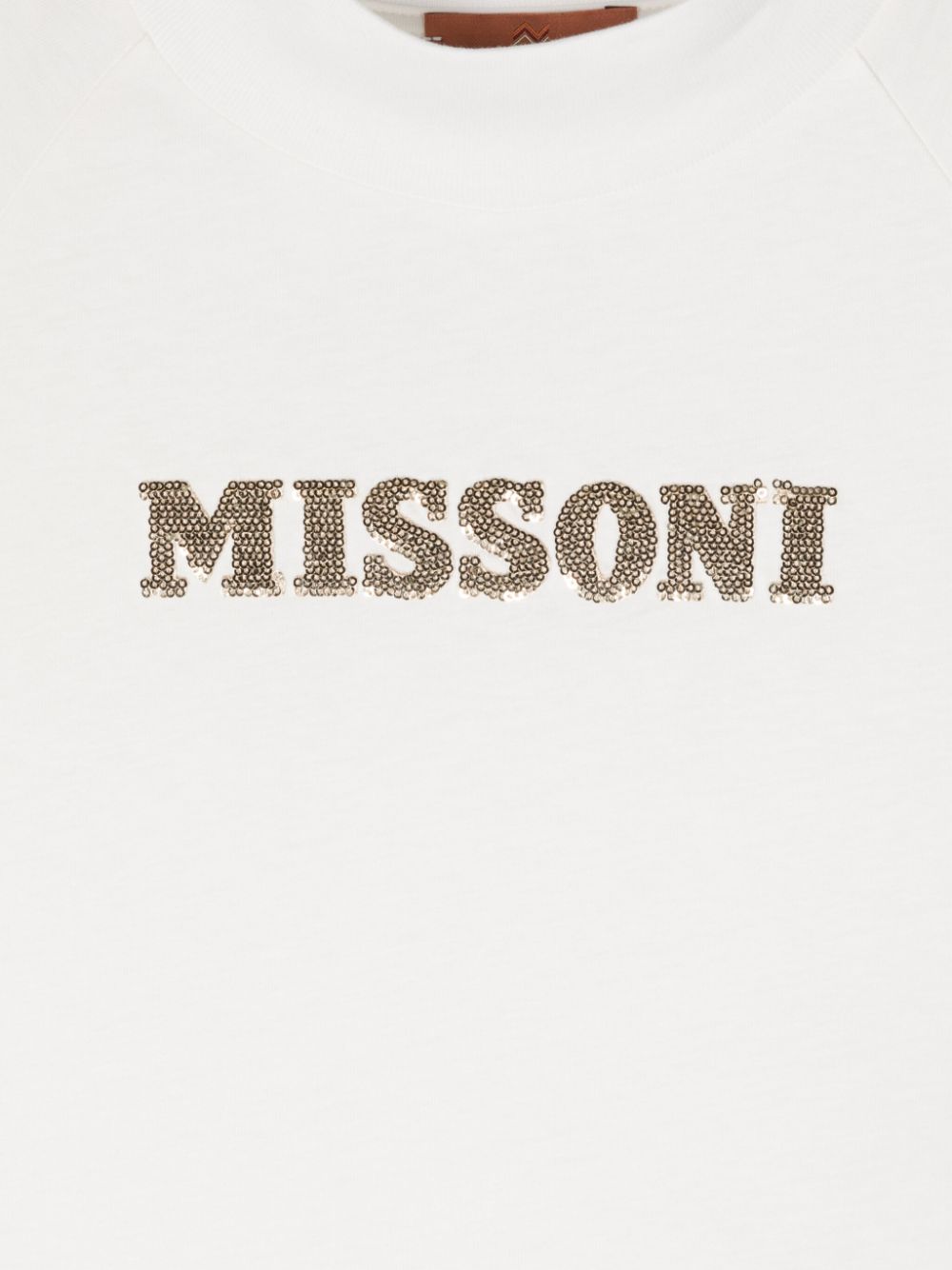 MISSONI SEQUIN LOGO-DETAIL T-SHIRT 