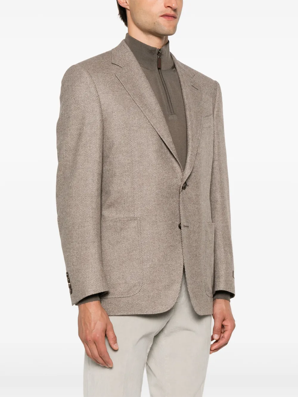 Canali Blazer met enkele rij knopen Bruin