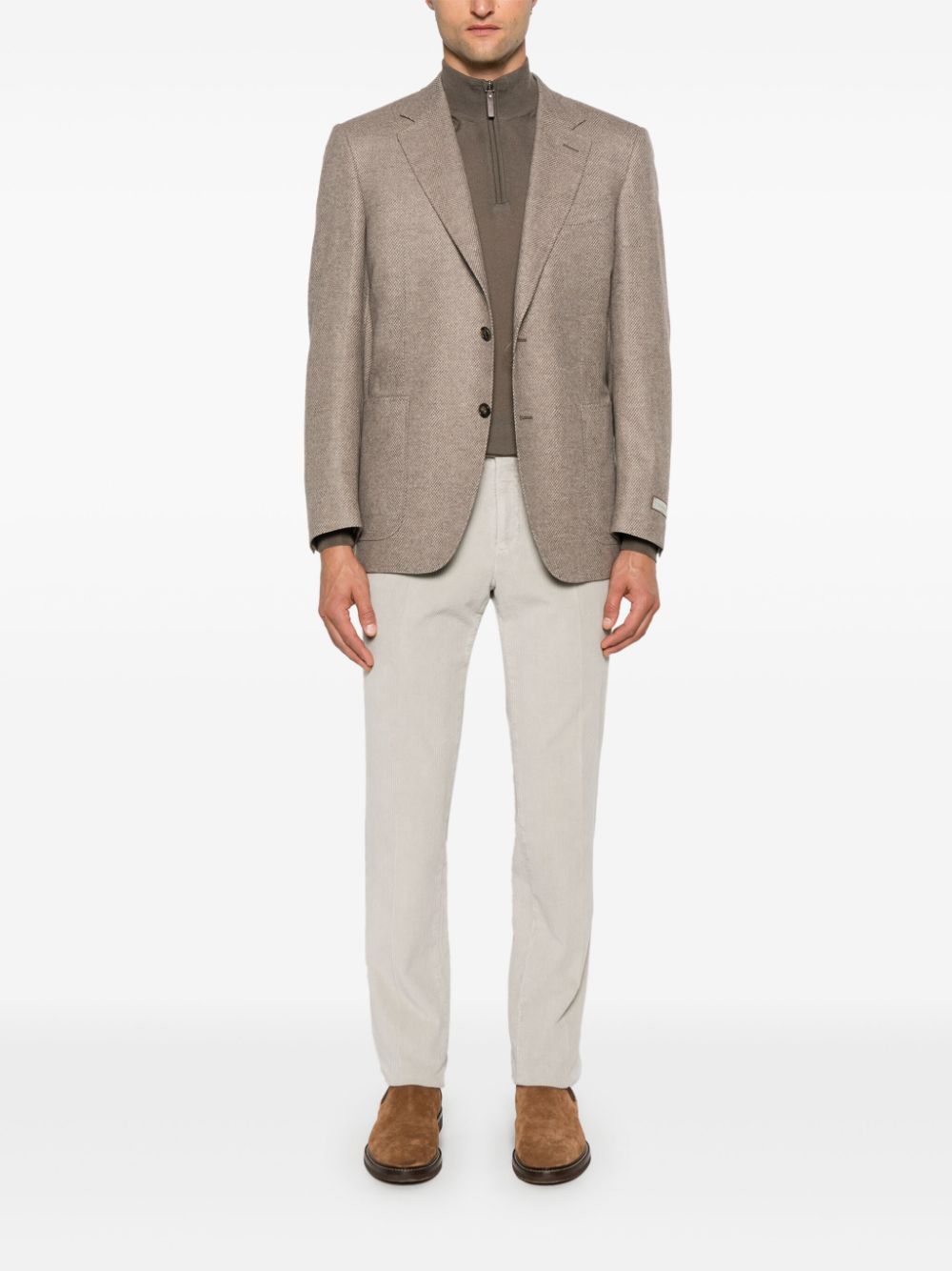 Canali Blazer met enkele rij knopen - Bruin