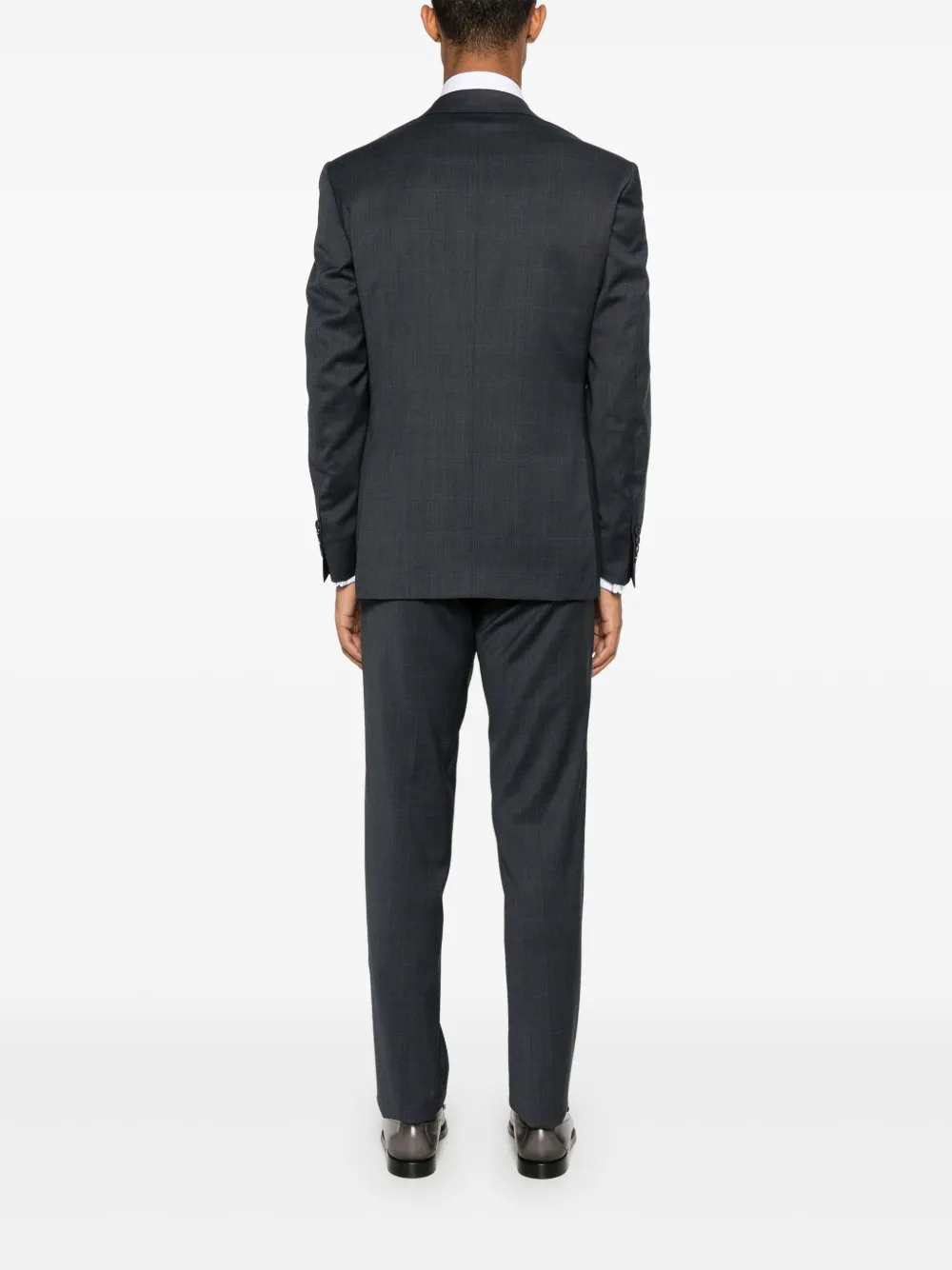 Canali Geruit pak Blauw