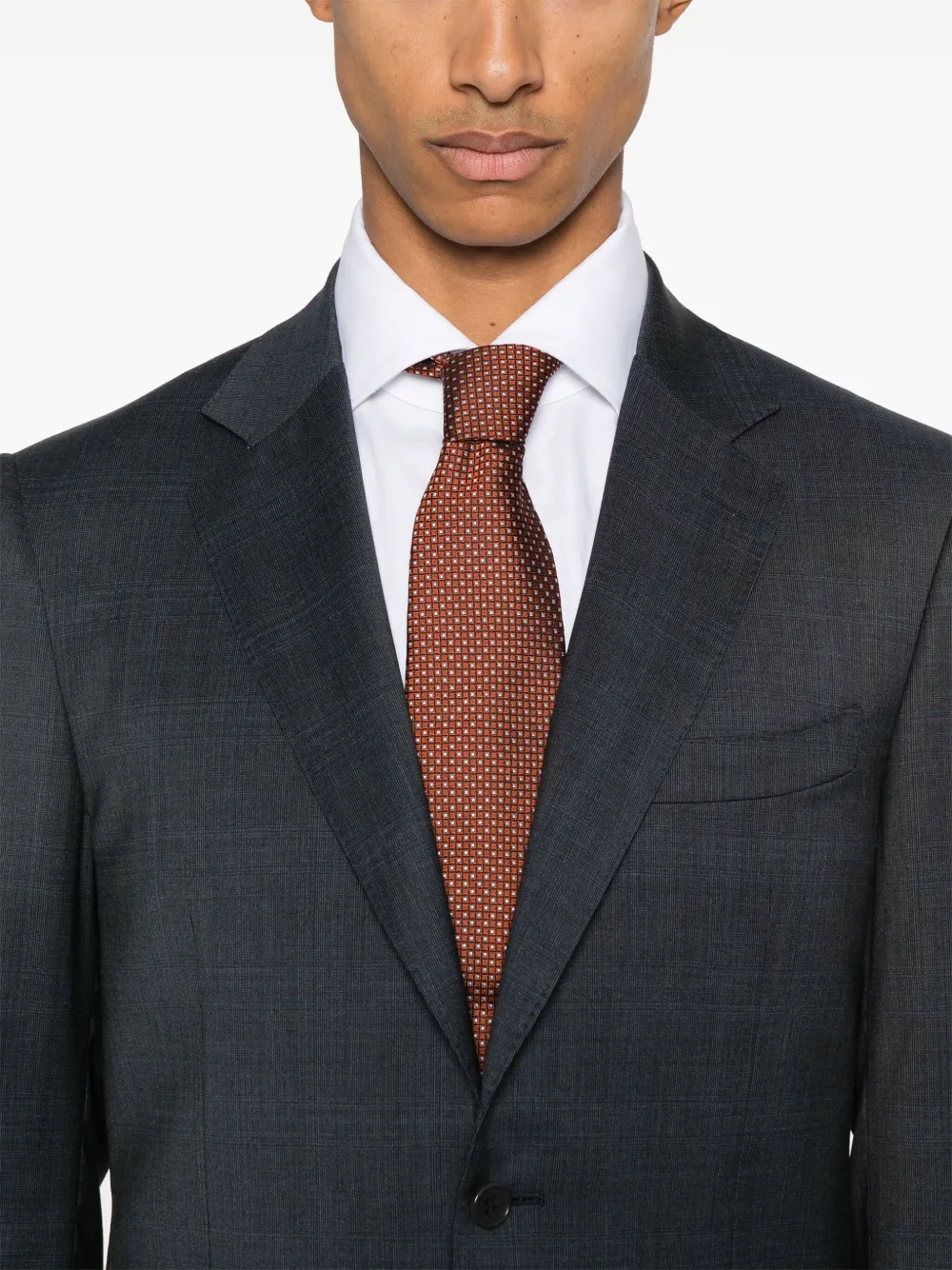Canali Geruit pak Blauw