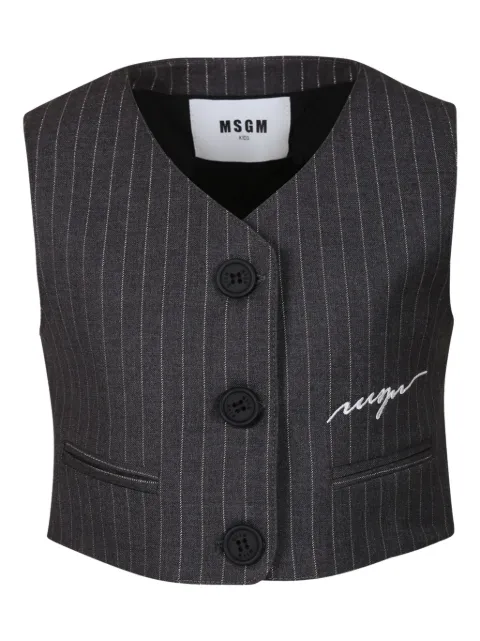 MSGM Kids pinstriped waistcoat