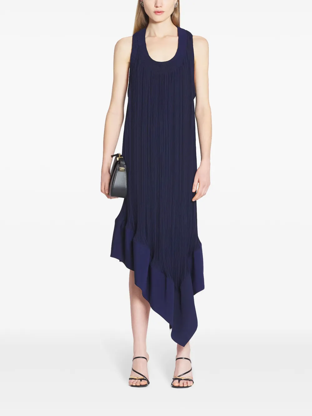 Lanvin pleated midi dress - Blauw