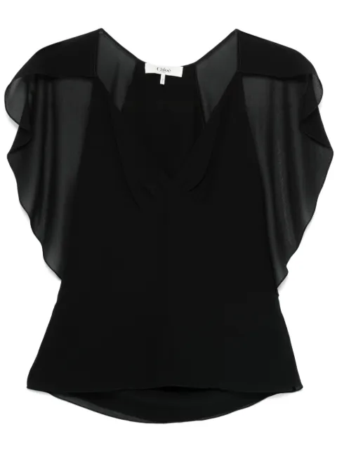 Chloé cape-detail tank top
