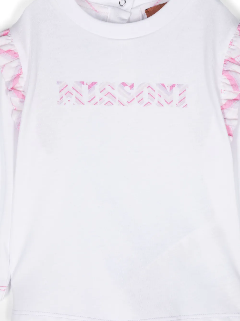 Missoni Kids T-shirt met logoprint Wit