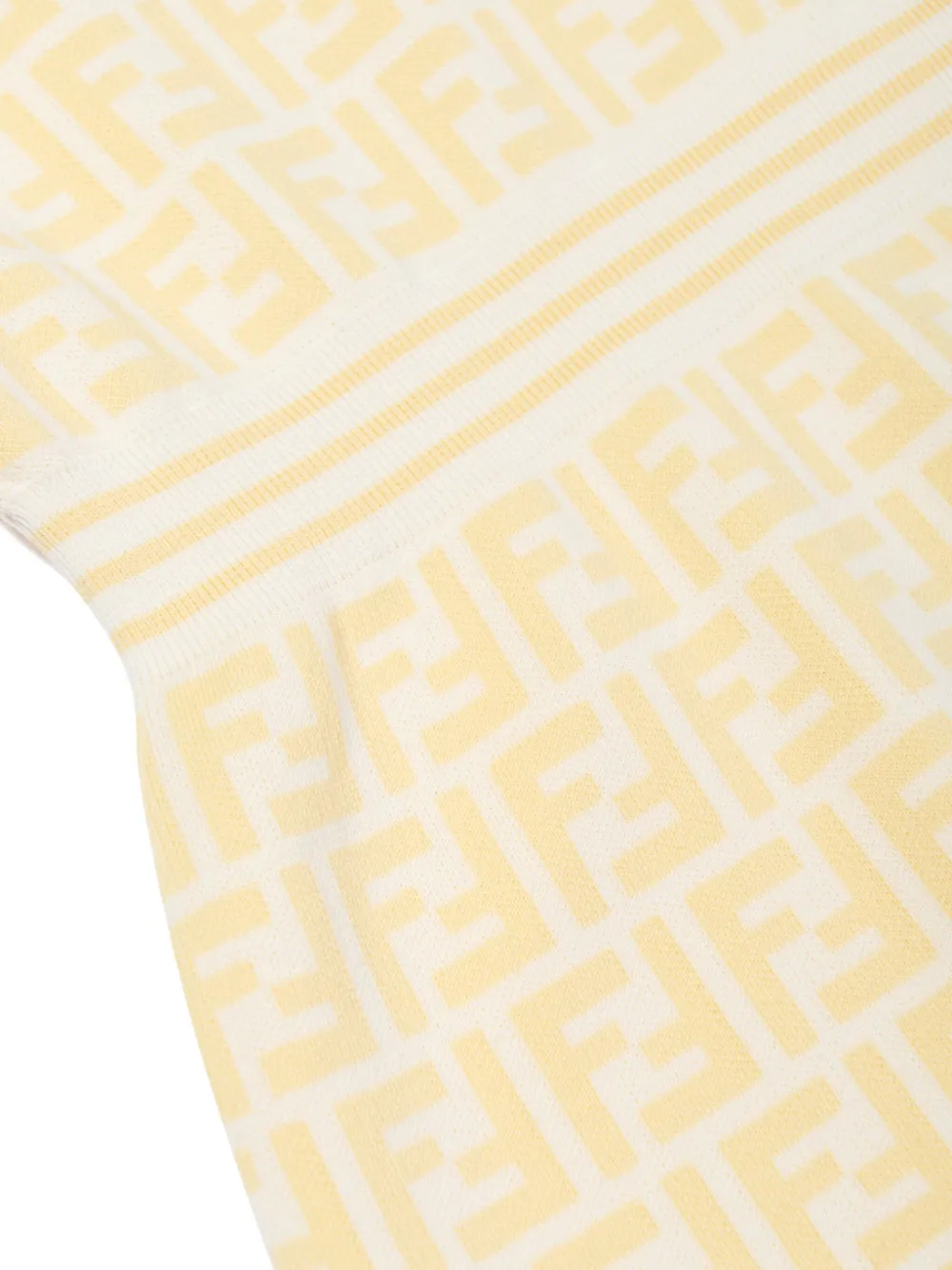 Fendi Kids Jurk met FF-print Geel