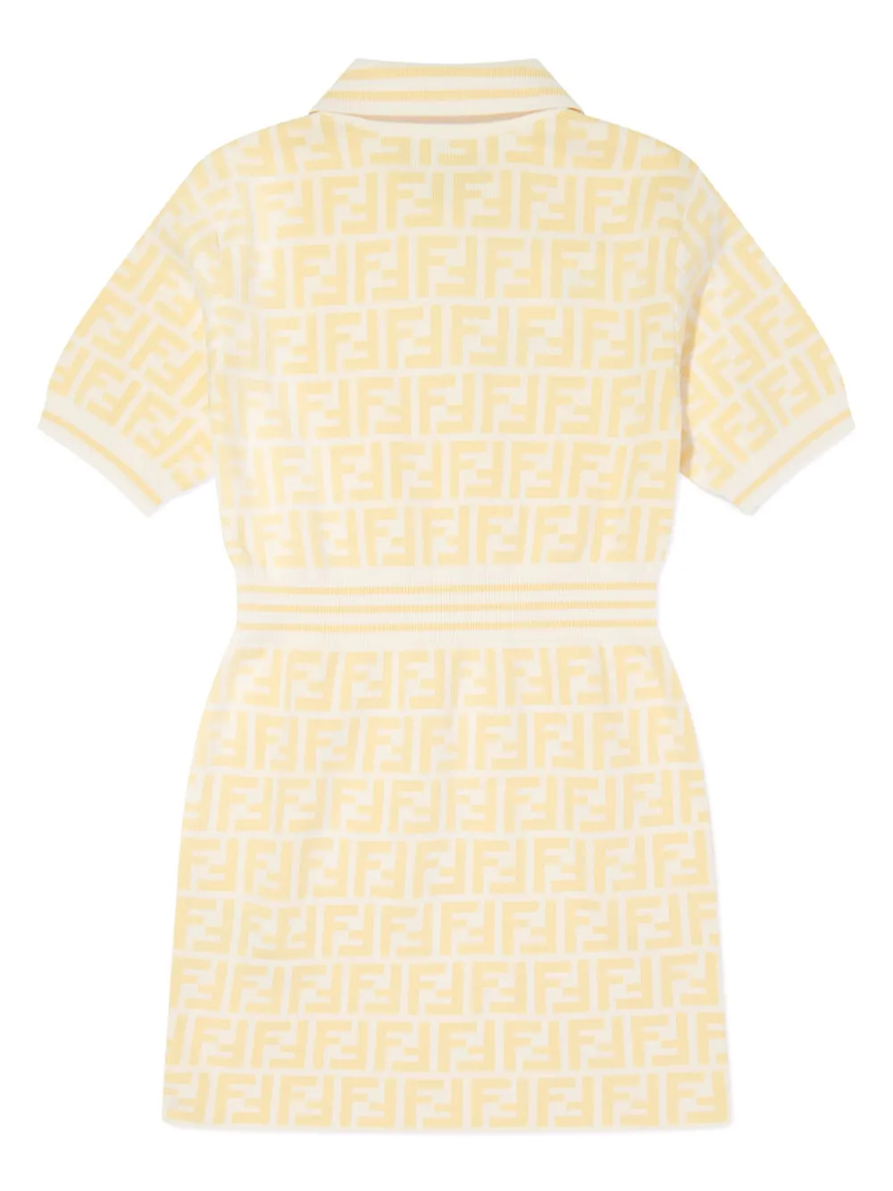 Fendi Kids Jurk met FF-print Geel