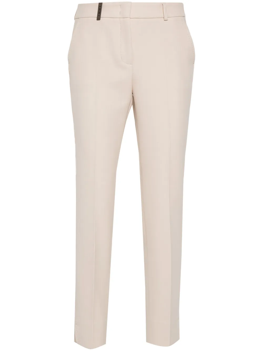 Peserico leather-tag trousers | Neutrals | Image 1