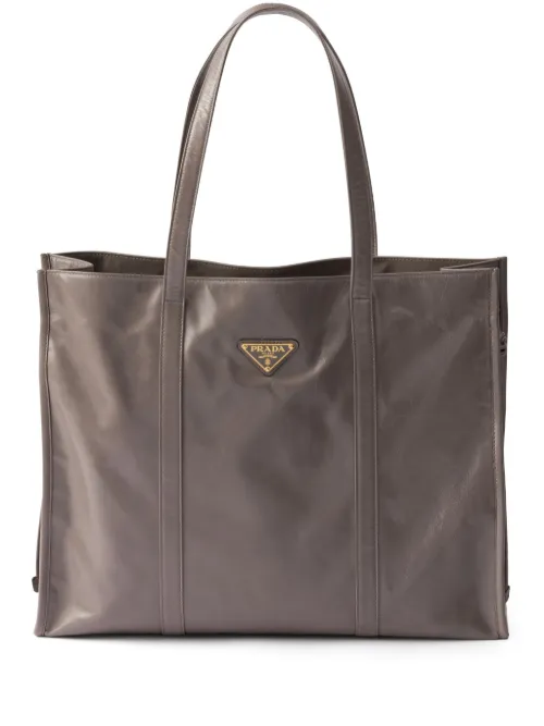 Prada sac en cuir - Gris - Prada - Modalova