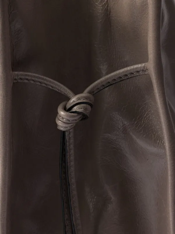 Prada レザー トートバッグ | グレー | FARFETCH JP