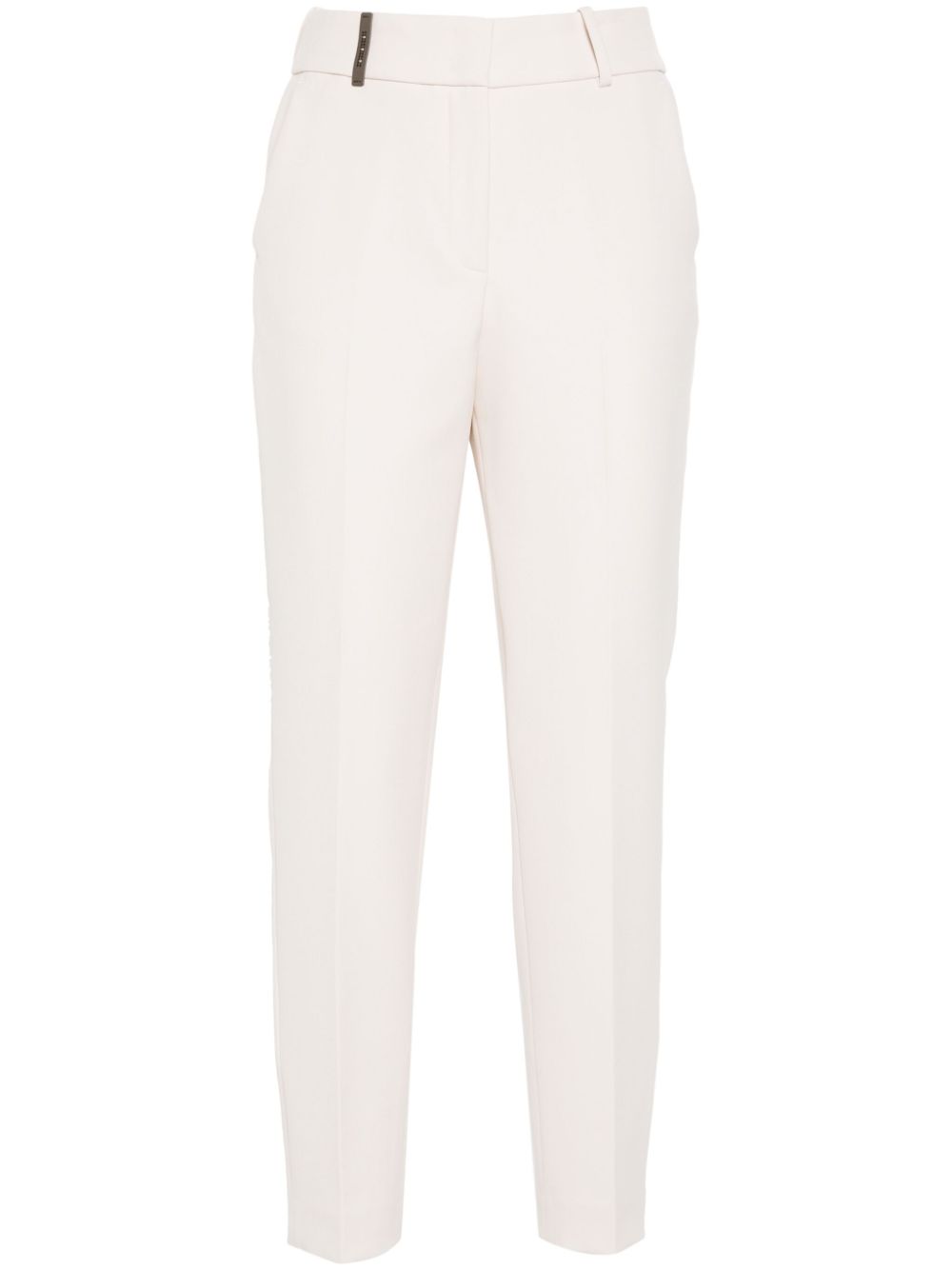 Peserico leather-tag trousers - Neutrals